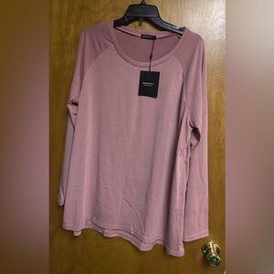 Just Fashion Now Mauve Long Sleeve Top NWT